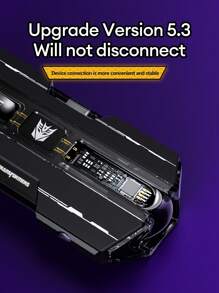 TRANSFORMERS Transformers TF-T01 Bluetooth Ohrhörer, kabellose Ohrhörer mit Halbinnenohrtechnik, Berührungssteuerung für Lautstärke, geringe Latenz, Mikrofon, Musik, Gaming, passive Geräuschunterdrückung