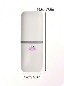 Caja elegante y simple para cepillo de dientes, con accesorios divertidos con forma de boca de salchicha pegados, Estuche portátil, organizador a prueba de polvo con serie de letras A-Z para guardar cepillo de dientes y pasta dental, diseño resistente al agua, accesorios de baño, esenciales de viaje, artículos escolares, artículos de vacaciones, accesorios de campamento, esenciales de verano