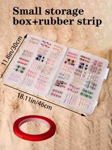 1 Set Large Transparent Nail Polish Storage Box With Double-Sided Tape, Suitable For Storing And Organizing Personal Items, Nail Art, Cosmetics, Mother's Day Gift For Mom