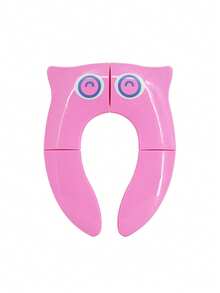 1 pieza Asiento plegable portátil de inodoro para niños con almohadilla de silicona antideslizante - Asiento de entrenamiento para ir al baño adecuado para niños pequeños, niños y niñas - Asiento de inodoro plegable y lavable - modelo búho - Ver 14