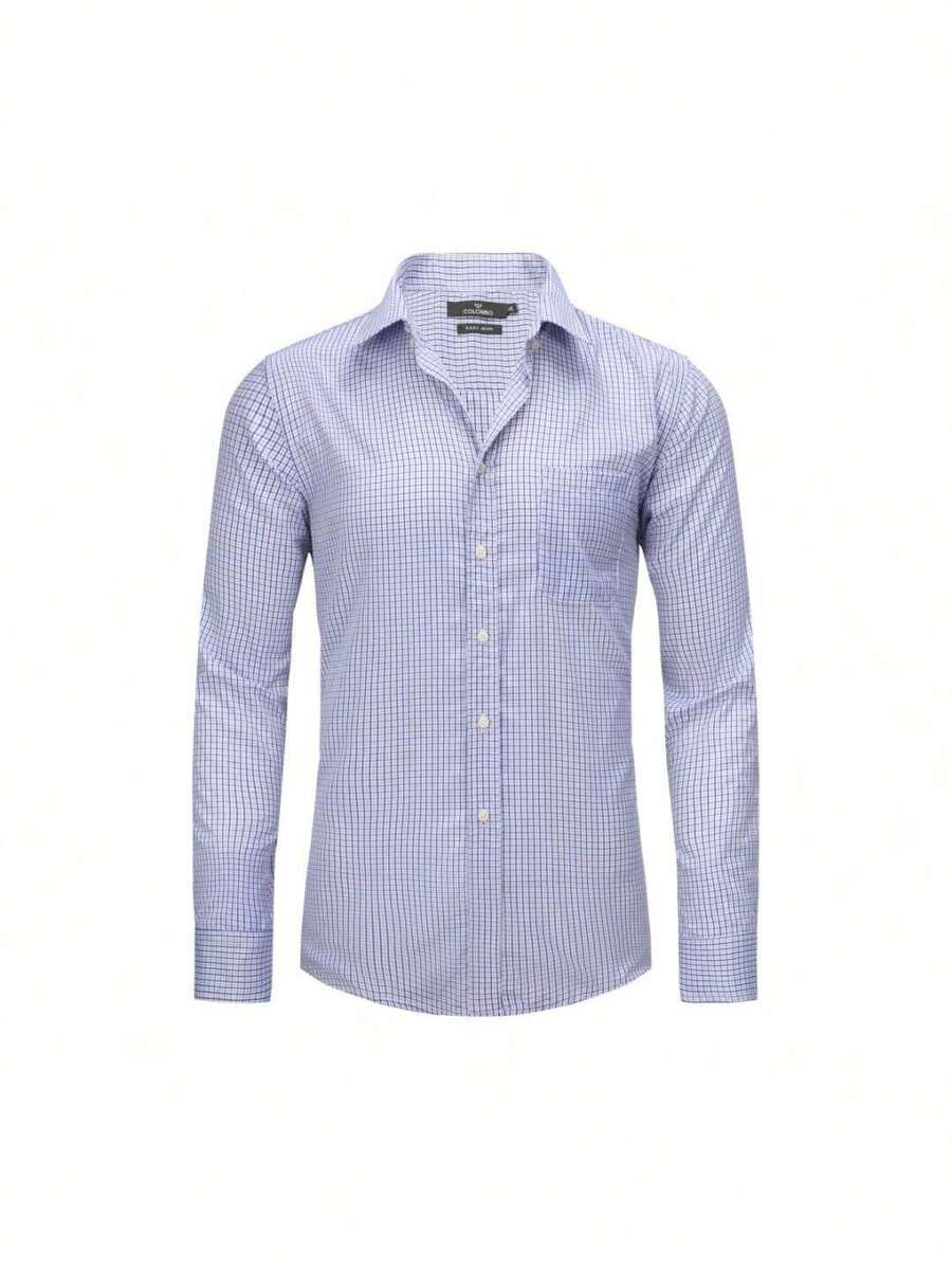 Camisa de cuadros básica retro para primavera y verano, unisex, casual. - Multicolor - Ver 1