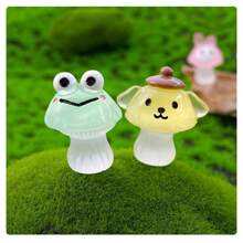 Sanrio 5pcs/7pc Sanrio Hello KT, My Melody, Kuromi, Cinnamon Dog Resin Charms - Luminous DIY Decorative Accessories, Cute Pastel Figurines With Bows, Perfect For Birthdays, Valentine's Day, Christmas, Halloween And Family Gatherings, Party Gifts | Whimsical Charm | Best Small Gifts For Women