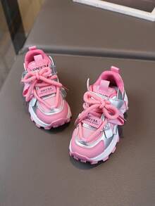 1 Pair Women's Colorful Cushioned Chunky Sneakers, Versatile Sports/Travel Shoes, Student Shock-Absorbing Running Shoes