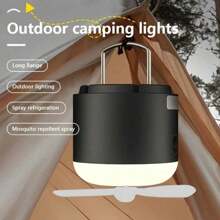 RAF Mosquito Repellent,4 In 1 Multi-Functional Camping Mosquito Repellent Light, Camping Light With Fan/Lighting/Air Humidification/Mosquito Repellent Spray Function, Waterproof Rechargeable LED Camping Light, Suitable For Outdoor Camping, Student Dormitory Use Of Multi-Functional Lighting, Mosquito Repellent Light