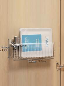 Bathroom Vanity Wall Mounted Storage Organizer Box, Household Toiletry Rack For Cosmetic, No Drilling Required, Back To School