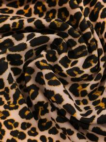 2 piezas con hebilla delantera sin tirantes, diseño de pecho con estampado de leopardo, diseño antideslizante de silicona, almohadilla de pecho desmontable, temperamento elegante, adecuado para vestidos off-the-shoulder