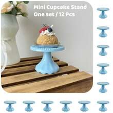 1Pc Mini Cupcake Stand Plastic Cupcake Holder Serving Plate For Wedding Birthday Party Decorations Fiesta Decor Pink Party Decoration Cake Stand Set For Christmas Baby Shower Decorations