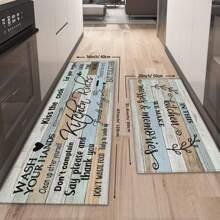 DeramHy home Neuankunft 2025! Landhausstil Küchenläufer Sets, 1 Stück rutschfeste Küchenläufer und Matten, waschbare Küchenmatten für Küchenbodenmatten, Läufer für Flur, Wäscheraum Dekoration 50 x 80 cm, 40 x 120 cm Raumdekoration Schulanfang