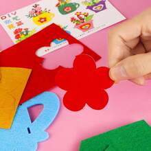 6 Juegos de kits de macetas de fieltro DIY como regalos para el Día del Maestro, material de artesanía de plantas en maceta de fieltro no tejido hecho a mano por niños, cultivando paciencia, adecuado para Halloween, Navidad, Acción de Gracias Juguetes - Multicolor - Ver 4