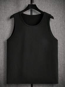 男士夏季无袖背心，玛格丽塔酒杯图案 - 复古风格设计，玛格丽塔鸡尾酒俱乐部无袖背心，时尚玛格丽塔主题无袖上衣，鸡尾酒俱乐部设计，饮品爱好者的完美之选 - 黑色 - 查看 2