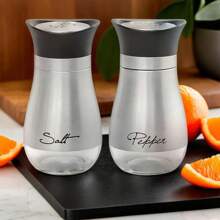 Pack Of 2 Salt And Pepper Shakers Pots Dispensers Cruet Jars Set With Holder