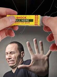 1/3/5pcs Electric Shock Joke Chewing Gum, Shocking Toy, Gift, Gadget Prank Trick Gag, Funny Fool's Day Toy [Random Colors And Random Stripes] - Multicolor - View 3