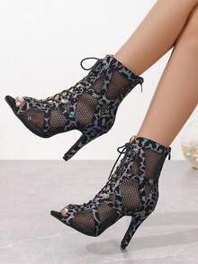 Summer Party Woman Sexy Stilettos High Heels Women Latin Dance Heels Shoes Hollow For Women's Boots Office Ballroom Woman Black Sandals Soft Sole Jazz Dance Shoes - Black - View 3