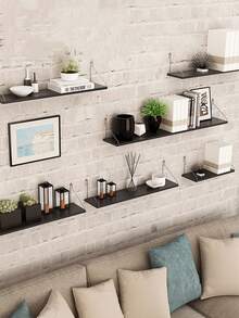 1 Stück Wandregal aus Holz, multifunktionaler Wandmontierter Organisationshalter ohne Bohrungen, geeignet für Schlafzimmer, Arbeitszimmer, Studentenwohnheim, Heimlagerung