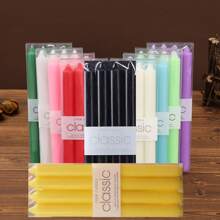 4pcs 2.2cm Diameter Straight Stem Candles, 25cm European Style Long Stem Candles For Home, Romantic Candlelight Dinner, Wedding, Birthday, Valentine's Day Decoration - Red, White, Black, Green, Yellow, Pink, Purple, Blue Gifts Graduation