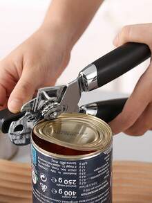 2Pcs Heavy Duty Stainless Steel Tin Can Opener Cutter Easy Comfy Handle Grip Kitchen - Black - View 5