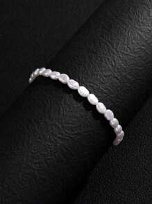 1pc Fashionable And Simple Personalized Asymmetrical Faux Pearl Women's Bracelet Banquet Party Date Daily Wear Gift