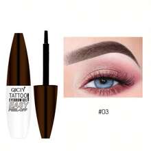 Gel tinte de cejas de tatuaje que se pela, tinte de cejas de tatuaje semi-permanente que se pela, dura hasta 3 días, impermeable, a prueba de transferencia, para unas cejas talla grande llenas y definidas