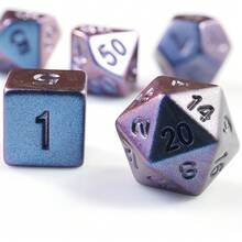 7pcs D20 Polyhedral Dice Set, Electroplated Purple, Suitable For Party Games And Can Also Be Great Birthday Gifts - Purple - View 6