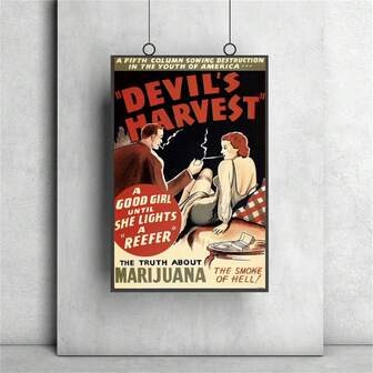 1 Pc Poster Print - Vintage Devil's Harvest Movie Posters, Movie Room Wall Arts, Vintage Movie Poster, Retro Movie Poster Printable Artwork Wall Painting For Gift, Bedroom, Office, Living Room, Cafe, Bar, Wall Decor, Home And Dormitory Decoration,Unframed