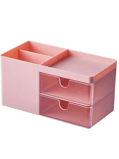 Organizador Multifuncional Maquiagem Porta Treco Organizador de Escritório Com Gaveta