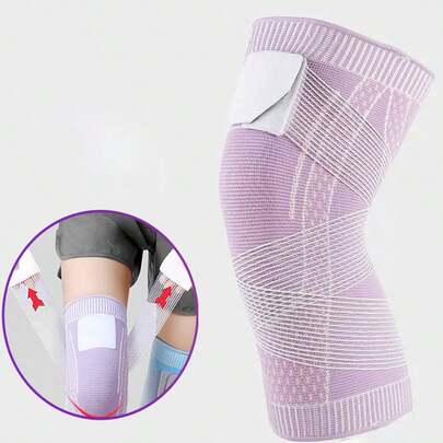 1 pieza Rodillera de alta elasticidad y delgada, soporte para rodilla antideslizante y transpirable de nailon para sentadillas, senderismo, correr, ciclismo, accesorios de gimnasio, rodilleras deportivas para gimnasio