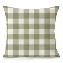 2 PCS Idyllic Home, Green Checkerboard Bedroom Decoration, Living Room Bay Window, Sofa Decoration Pillowcase - View 6