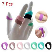 7 - Pack Women's Silicone Rings In Multiple Colors - Soft, Hypoallergenic & Stylish