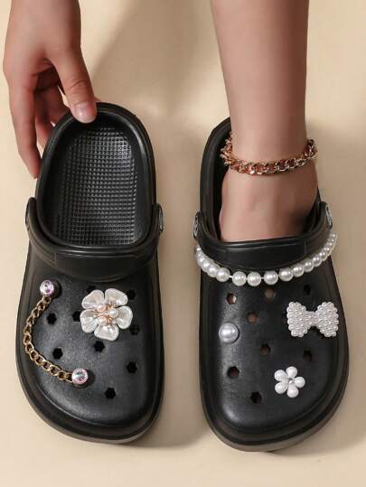 HOEASE Exclusive Stylish Lightweight Clogs, EVA Soft Sole Non-Slip Breathable And Comfortable Leisure Garden Shoes And Beach Shoes, Personalized Customized Charms, For Home And Outing, For All Seasons