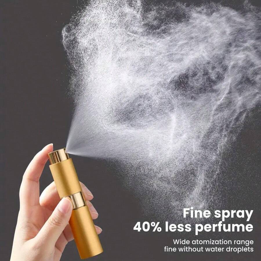 3Pcs 8ML Travel Refill Spray Perfume Bottles, Rotating Glass Perfume Containers