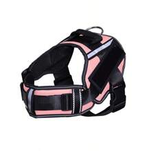 KOMMILIFE Einstellbares Nylon Hundegeschirr, personalisiert, reflektierend, atmungsaktiv, Hundegeschirr-Weste für kleine, mittlere und große Hunde, Hundegeschirr mit Namensschild