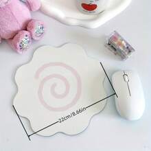 Tappetino da tavolo a forma di fiore, bellissimo tappetino per mouse con design a forma di pesce, fondo in gomma antiscivolo, semplice decorazione per ufficio