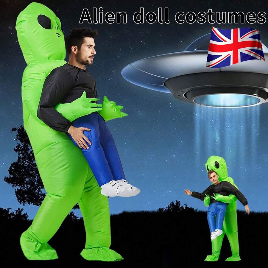 Party Alien Inflatable Costume Adult Blow Up Suits Party Dress - Green - View 1
