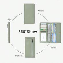 A Long Wallet, RFID Anti-Theft Brush, Solid Color PU Credit Card Bag, Women's Wallet, Long Wallet, Suitable For Both Men And Women, Reusable Cash Carrying Bag, Suitable For Daily Use, Perfect For Gift Giving, Buckle Closure, Credit Card ID Storage Bag - 彩色 - 查看 4