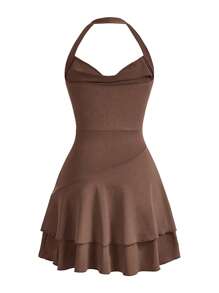 2025 Europe And The United States Women's Spring And Summer Casual Off-The-Shoulder Hanging Neck Slimming Dress Party Dress