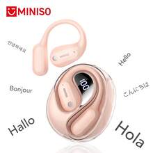 Miniso MS190 人工智能翻译无线耳机 AI 对话模式，支持 150 种语言翻译，长续航播放 Pro-Advanced 音效，远程连接耳机，内置麦克风，适合学习、商务、运动使用 - Pink MS190 Ai - 查看 1