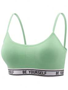 SIETEROSA 8 Pieces Set Tween Girl Bra And Panties Solid Colors Seamless Cotton Casual Camisole Bras Wireless Sports Bras For Developing Bodies - 綠色系 - 查看 5