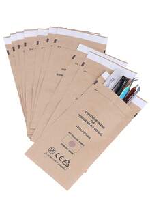 10/20/50/100pcs Self-Sealing Sterilization Bags, Disposable Kraft Paper Self-Seal Bags, 20x10cm, Suitable For Nail Tools, Nail Salon And Spa, Nail Care Products - Brown - View 2