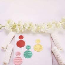 1pc/4pcs Polymer Clay Texture Roller, Earring Ceramic Stamp Jewelry, Embossing Ceramic Texture Roller, For Jewelry Making (Texture) - White - View 4