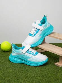 1 par de zapatillas deportivas transpirables y ligeras para niños y niñas, con diseño de degradado de color, adecuadas para todas las estaciones y actividades al aire libre