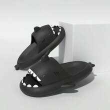 Wuxi lateness time co., ltd Men's Shark EVA Non-Slip Thick Sole Slippers, Comfortable Versatile Casual Slide Sandals
