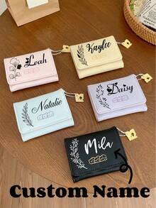 1PC Bamboo Joint Cup Internet Celebrity Glass Cup Straw Cup Gift Coffee Cup Water Cup Cup Souvenir Gift Personal Text Picture Customization For Women Wallet Mini Wallet Purse Wallet Card Wallet Wallet - Multicolor - View 1