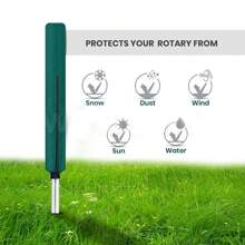 1 buc. Husă rotativă impermeabilă pentru frânghie de rufe, 165/180 cm, 360° - Protector pentru uscător cu fermoar, rezistent la intemperii, cu rezistență UV, adăpost pentru uscător de exterior și accesoriu pentru umbrelă de grădină