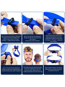 1/2pcs Neckline Shaving Template And Adjustable Hair Trimming Guide,DIY Self Haircutting System, Shaving And Keeping A Clean And Straight Neck Hairline,Easy Use - Multicolor - View 5