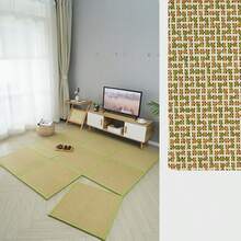 1/3/6pcs Japanese Style Summer Tatami Floor Mat, Anti-Slip Crawling Pad, Thickened Bamboo Mat, Bedroom Living Room Balcony Splicing Mat - Multicolor - View 3