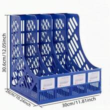 1pc Thick 4-Tier File/Document Holder Desktop Organizer Storage Rack, Office Supply - one-size - View 3