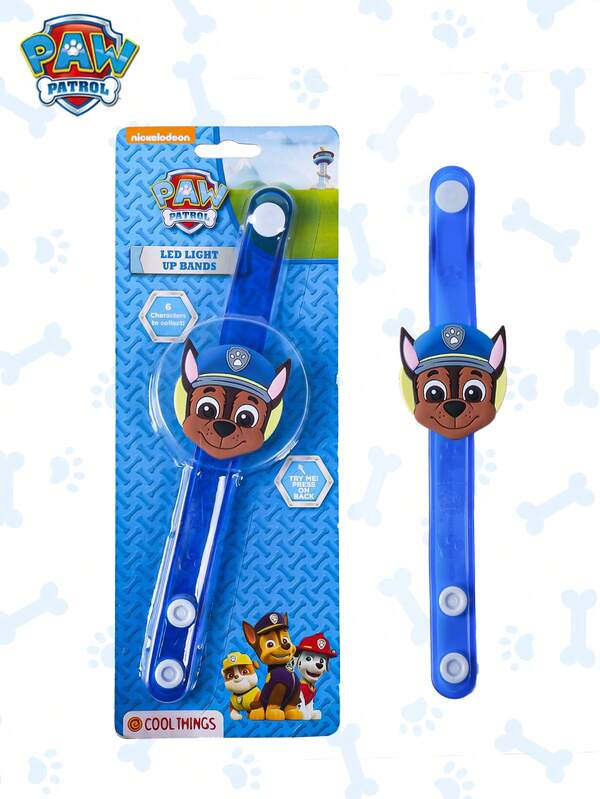 Paw Patrol 1PC Paw Patrol Officially Licensed Blue Chase Glow Wristband – 3 Colorful Light Modes Party Decorations Hobby Collectibles Perfect Gift Choice For Fans Ideal For Outdoor Activities And Holiday Nighttime Fun