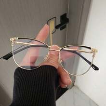 New Arrival Cat Eye Metal Frame Glitter Decor Women's Glasses, Unique Fashion Design - Multicolor - View 15