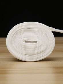 Universal Shoelaces, Classic Double-Layer White Sneakers Polyester Flat Shoelaces 1.2CM Wide, Office & Home Wear, All Season - Multicolor - View 5