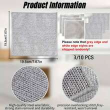 2/5/10 pièces Nouveaux chiffons à vaisselle polyvalents en fil métallique, chiffon à vaisselle en fil métallique de haute qualité sans rayure, pour le nettoyage humide et sec, chiffons à vaisselle en fil sans rayure pour la maison, la cuisine, la vaisselle, les éviers, les plaques de cuisson, facile à rincer